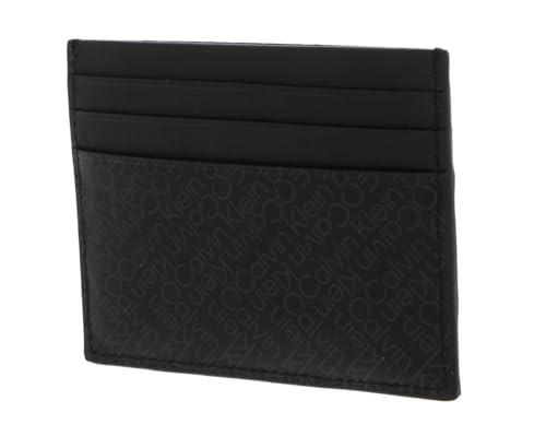 Calvin Klein Zig Zag Cardholder 6CC portefeuille compact noir petit format