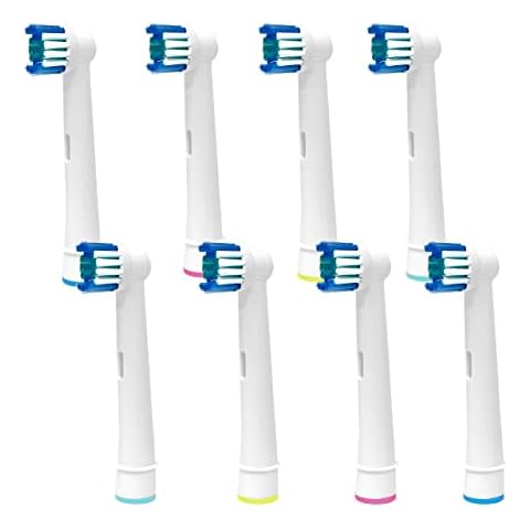 Replacement Toothbrush Heads 8 Heads Professional Electric Toothbrush Heads Brush Heads Refill Compatible with Oral B Braun Clean Teeth - Pack of 8 Heads Cover