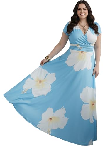 Image of KOH KOH Womens Long Modest Floor Length Flowing Summer Print Maxi Dress