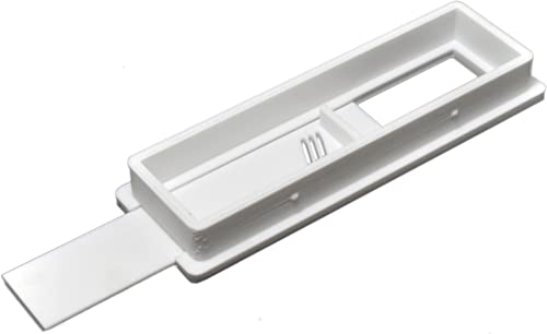 Image of Aquameta Aquarium Feed Hole Cover for Fluval Flex 15 Gallon /57L - Secure Escape & Intrusion Prevention - Easy Slide Mechanism - PETG Material - White