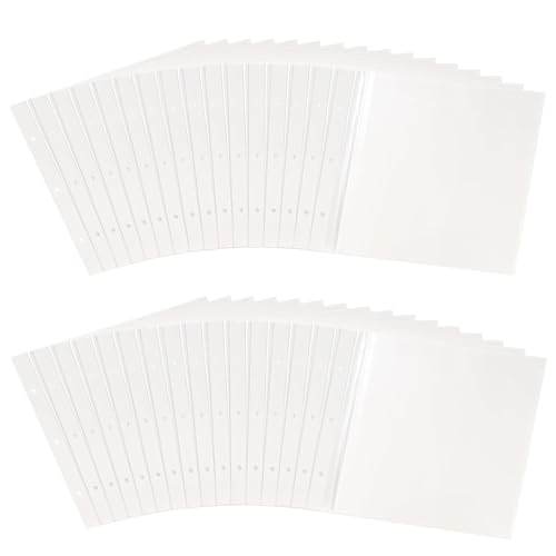 30pcs Page Supplémentaire pour AIOR Lin Album Photo Adhesif 33x32cm, Pages Blanche