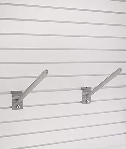 12.5" Heavy Duty Rubber Coated Slatwall Angle Hook with Lock (Pack of 2)
