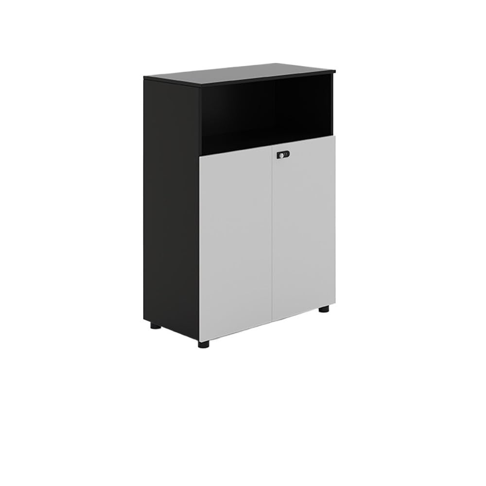 MYUYEE 1986 Raised Height File Cabinet With Lock, Double Door Wooden Office Sto Cabinet, Partited Design For Nized Document Ment