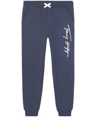 Tommy Hilfiger Boys' Fleece Jogger Sweatpant, Drawstring Closure, Signature Navy Blazer Heather, 18-20 - image 1