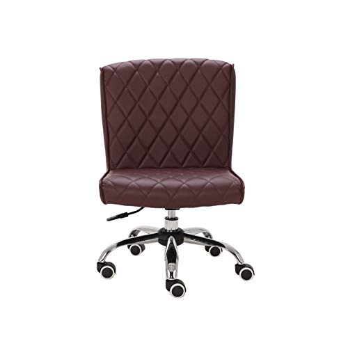 Mayakoba Delia Garage Rolling Short Stool (Burgundy), Adjustable Height 14" To 17", Perfect For Garage Mechanic, Home Gardening, Factory Technician Task #TOP1