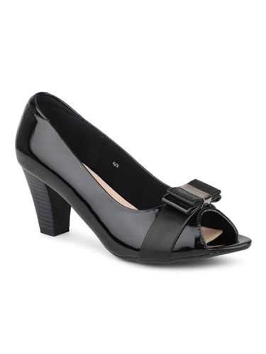 Inc.5 Women Black Block Peep Toes with Bows (B0CX5KKZCD) Amazon Price History, Amazon Price Tracker