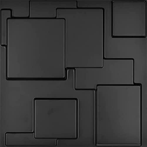 Art3d A10033BK 3D Wall Panels, Black, 32 Square Feet by Art3d - Used condition - US$50.63