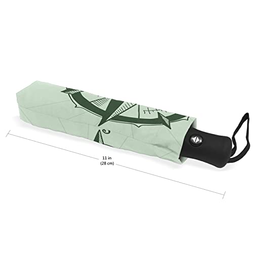 Parapluie de créateur Vnurnrn boussole grise automatique haut de gamme