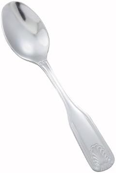 Winco 12-Piece Toulouse Demitasse Spoon Set, 18-0 Extra Heavy Weight Stainless Steel, Silver image 2