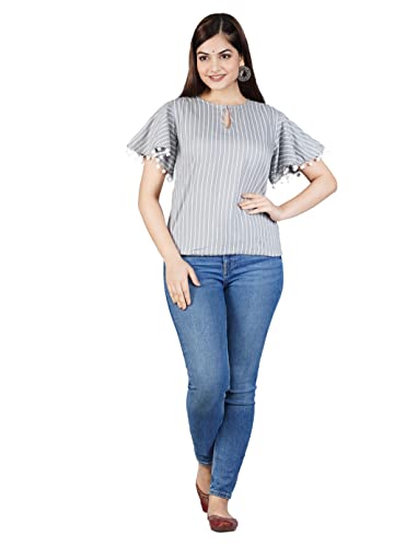 Image of ANJAYA Women's Printed Rayon Top Dress