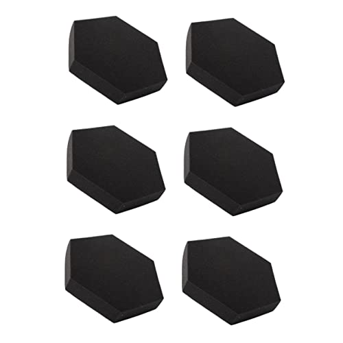 6 Piezas Paneles Acústicos Hexagonales para Estudios de Grabación en Casa, Negro miniatura 1