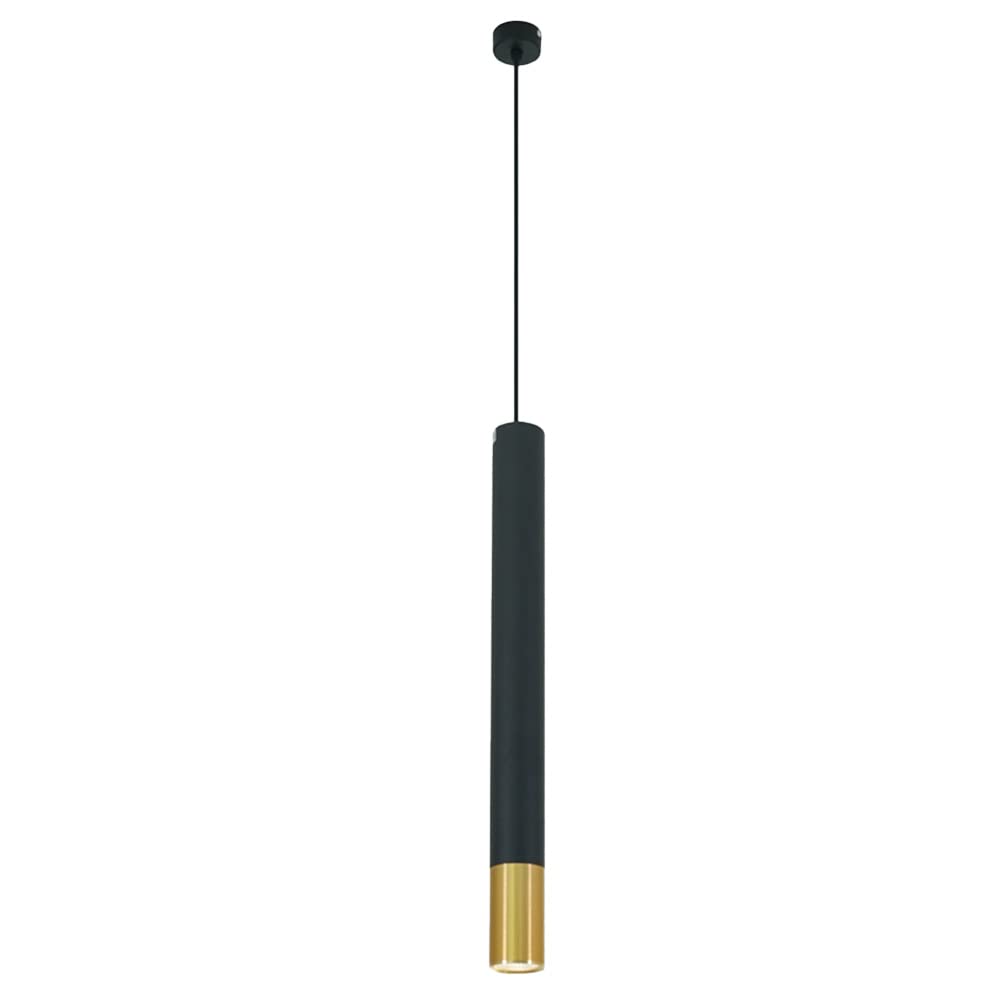 SXECAEPS Modern creative chandelier Minimalist Cylinder Droplight Modern Led Ceiling 3W Black Single Head Hanging Lamp Bedroom Downlights Light Aluminum Long Tube/3 * 60Cm/Warm