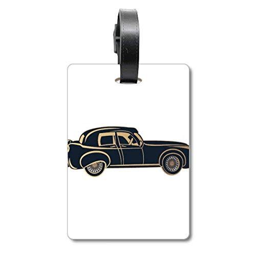 Étiquette de valise Cars noir accessoire bagage voyage enfant porte-adresse