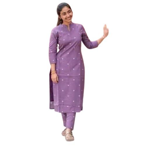 Floral Kurta Set with White Pants – Rayon Slub, Short Sleeves, Mandarin Neck, Office & Casual__ - Review, Price and Buying Guide