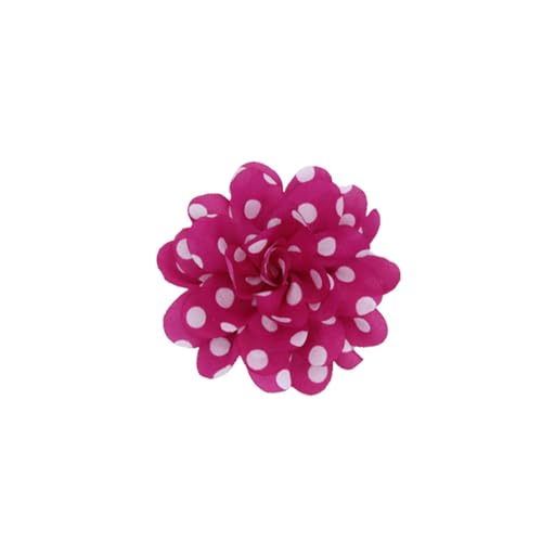 Image of Flower Hair Clip and Brooch Pin Double Color Spot Flower Broochs Lapel Pins Dainty Elegant Camellia Brooch Pin Handmade Petals DIY Clothing Shoes Hats Accessories Wedding Party Dance Banquet Dress Suit Ceremony Jewelry Accessories for Women (Rose Red)