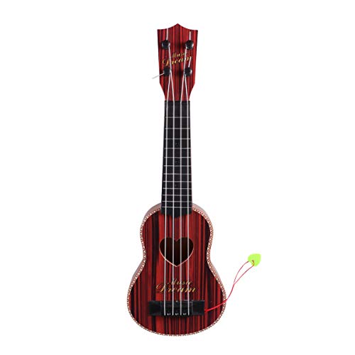 CGgJT Ukulele Hawaii Gitarre Vier Saiten Mini Gitarre Kleine Musikinstrumente Geschenke for Anfänger Kinder Kinder Musik Liebhaber (Dunkelbraun) (Color : Dark Brown) Cover