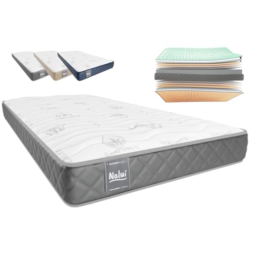 Don Descanso - Colchón 90x190 Viscoelastico Mulhacen DualSense, Altura ± 15cm. Multicapa con Núcleo GravityFoam, Firmeza Alta, Doble Cara Invierno/Verano, Transpirable. Fabricado en España, Gris