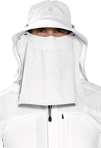 Coolibar UPF 50+ Women's Men's Stevie Ultra Sun Hat - Sun Protective (One Size- White)
