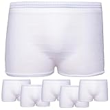 Disposable Hospital Underwear [5 Pack] Knit Mesh Underpants for Postpartum, Recovery, Incontinence, Maternity - High Waisted, Soft, Stretchy, Breathable Undergarments - Washable Multiple Times (M/L)