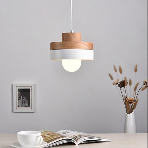 Lámpara de techo empotrada con difusor de madera para luz decorativa 4