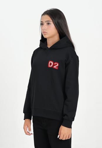 Sweat à capuche noir DSQUARED2 idéal pour l'école et le weekend