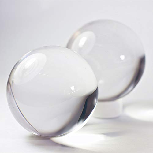 Dsjuggling 2 pack 2.75" clear acrylic contact jugg…