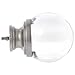 Amazon Basics Clear Acrylic Ball Curtain Rod Finials, Set of Two, Nickel