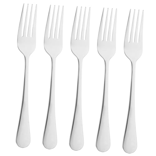 OKUMEYR 5pcs Steak Fork Kitchen Forks for Barbecue Western Restaurant Home Use Long Handle Smooth Finish Heat Resistant Easy to Hold