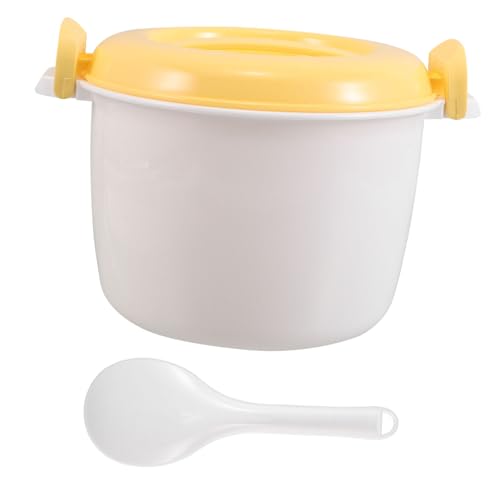 BESTYASH Olla de Arroz de Microondas Cocedor de Verduras y Pasta Multifuncional para Cocinas Pequeñas y Diseño Compacto y Portátil