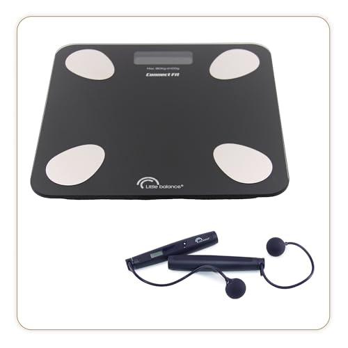 Pèse personne LITTLE BALANCE 8685 Kit duo connect fit Piles Impédancemètre + corde à sauté connecté 190 kg100 g - vue 6