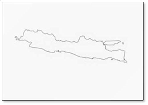 Outline Map of the Island of Java Classic Fridge Magnet
