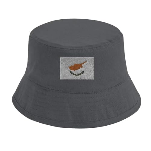 Bob Drapeau de Chypre chapeau de soleil mixte en coton imprimé