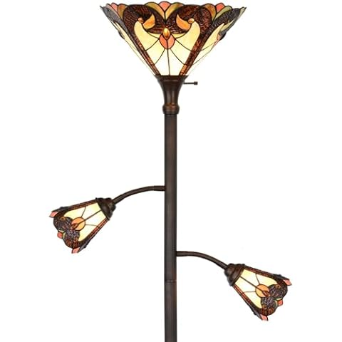 Lampe Bieye L30839 en vitrail Cover