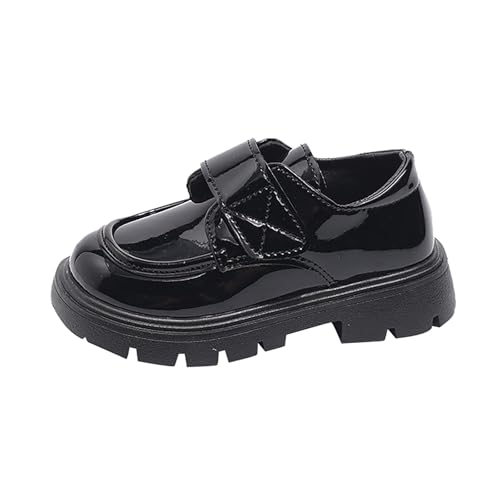Toddler Kids Platform Loafer Girls Dress Chunky Loafers Boys Leather Flats Round Toe School Uniform Slip On Shoes