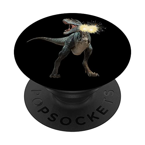 NEW YEAR'S EVE 2023 DECO SPARKLERS DINOSAUR WOMENS MENS KIDS PopSockets Swappable PopGrip, Black