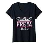 Damen Freya | Lass das die Freya machen | Vornamen T-Shirt mit V-Ausschnitt