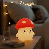 Live SoGOOD Veilleuse Bébé Avec 7 Couleurs Tactiles, Recharge USB-C, Fonction Minuterie, Silicone Doux, Lampe De Chevet Pour Chambre D’Enfant Cadeau Réconfort Nuit, Champi
