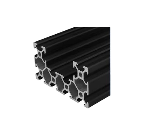 Perfil de aluminio 4080 ranura en V estándar UE 150mm negro para bastidores y CNC