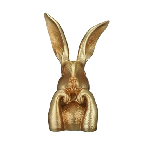 Statue de lapin de Pâques doré, le cadeau de décoration idéal
