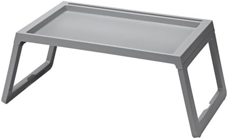 IKEA Klipsk Bed Tray, Breakfast Tray Foldable - Size Length: 70 cm, Width:36 cm,Height:26 cm (Grey)