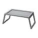 Produktbild IKEA klipsk Bett-Tablett Serviertablett für Frühstück Tabletttisch Sofatisch Beistelltisch mit klappbaren Beinen 70 cm, 36 cm, 26 cm (grau)