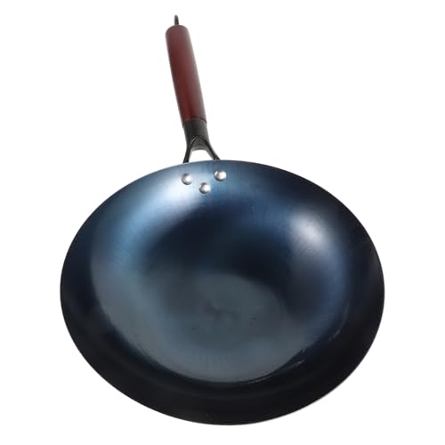 Wok de hierro antiadherente con fondo redondo miniatura 1