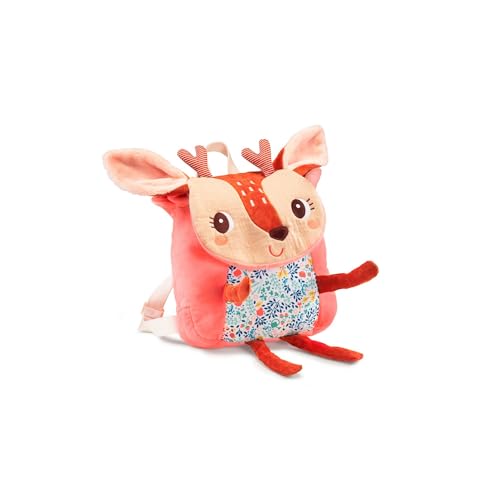 LILLIPUTIENS - Sac à dos doux pour enfants - Stella le Faon - Confortable et ludique avec détails colorés - Parfait pour la crèche et les sorties - Stimule l’imagination - Dès 10 mois - 84454