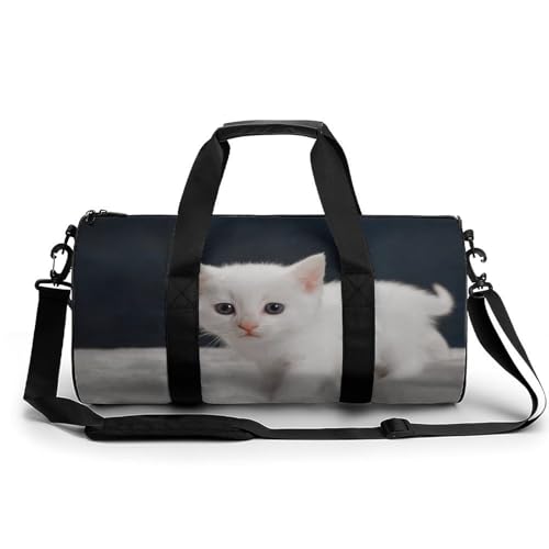 Sac week-end chaton blanc mignon un compagnon tendre pour vos voyages