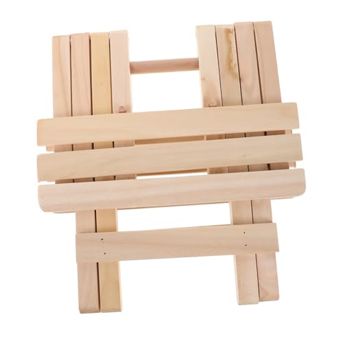 FUNOMOCYA Portable Folding Wood Stool Compact Foot Step Chair for Outdoor Fishing Hiking and Travel for Camping Garden Use and Indoor Gatherings Space Saving Design