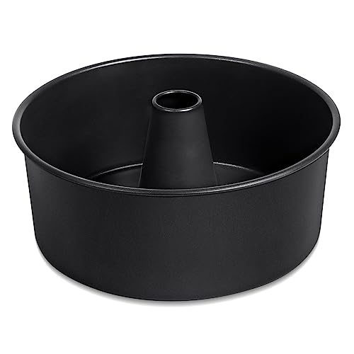 Comparison: Best Tube Pan For Pound Cake 7 P&P CHEF Angel Food Cake Pan, 10 Inch Cake Pan Round Baking Tube Tin for Baking Pound Cakes, Conical Hollow & One-piece Design, Stainless Steel Core & Heavy-duty, Oven Safe - Black