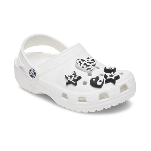 Image of Crocs Girls and Teens Cute Collection Multi Packs Charms for Kids' Shoes - Medium Width - Single Size Mono BnW 5-Pack One Size Medium