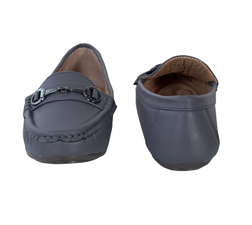 Image of Pluxh Women's Classic Ballet Flats with Metal Detail | Soft Padded Slip-On Shoes | Lightweight Comfort Footwear | Flexible Sole | Office, Casual