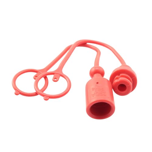 Image of 2Sets Hydraulic Coupler Dust Cap ISO A Hydraulic Coupler Male Dust Cap and Female Plug Cover Quick Disconnects Port Plug Cover Fittings with Retaining Ring Keeps Cap Connected to Hose