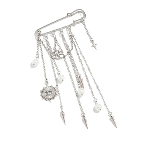 Gift Metal Chain Fringed Brooch for Fashion Enthusiasts on Birthdays Holidays Special Event As Stylish Present Chain Tassels Bro